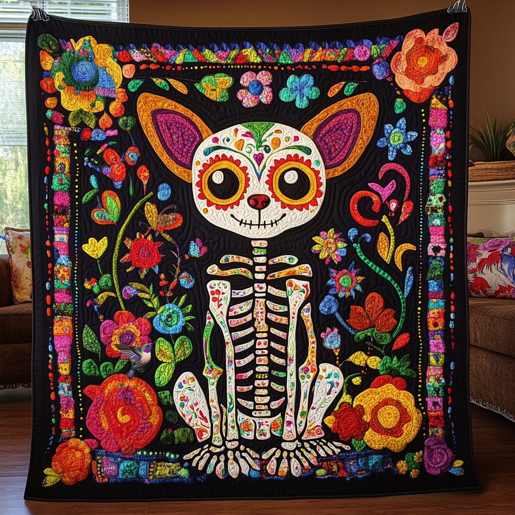 Chihuahua Skull WY2210007CL Quilt