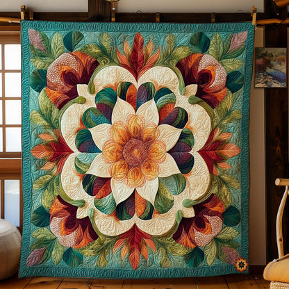 Mystic Teal FLower WY0811002CL Quilt