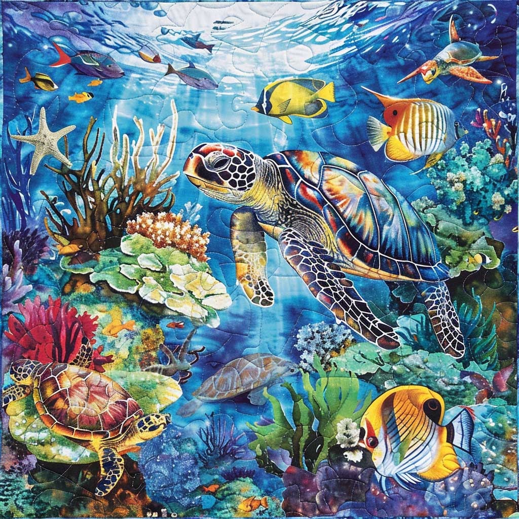 Sea Turtle WJ1109015CL Quilt