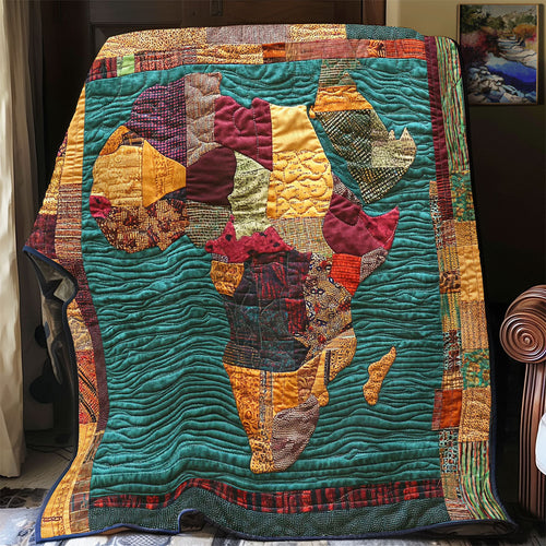 Africa Map WY0303009CL Quilt