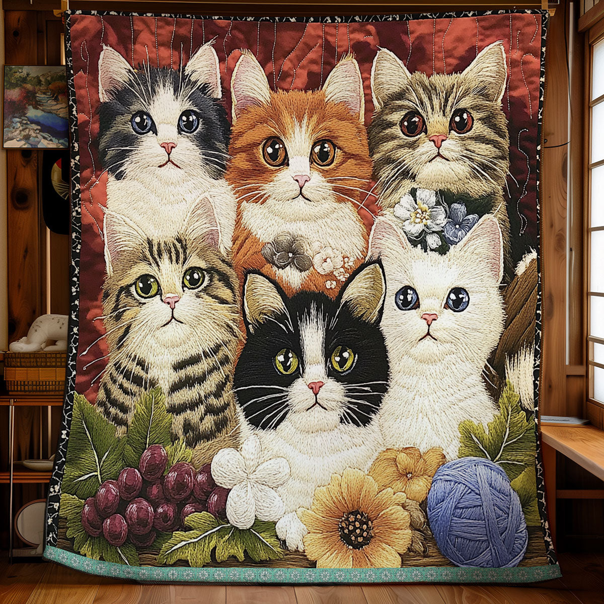 Cat Happy WX0612014CL Quilt