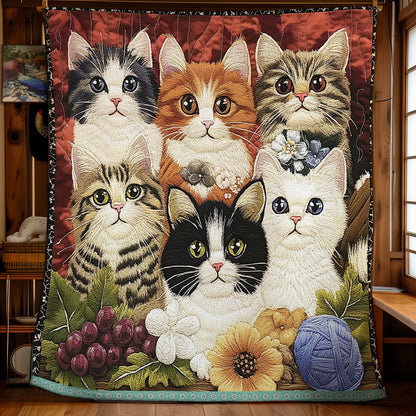 Cat Happy WX0612014CL Quilt