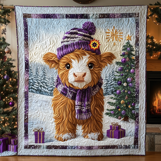 Winter Highland Cow WG1812011CL Quilt