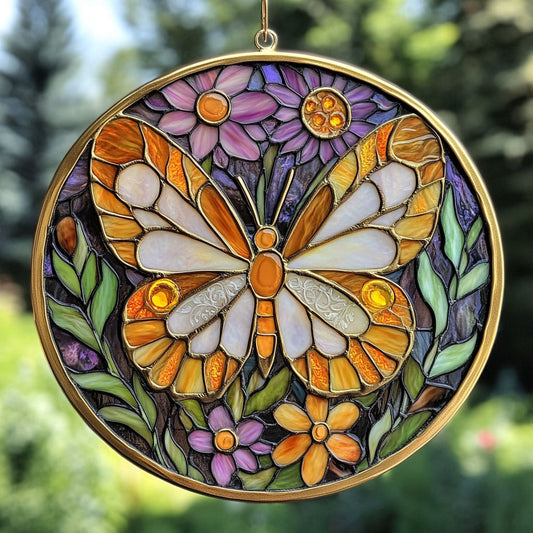 Butterfly In Garden WY1401003CL Suncatcher