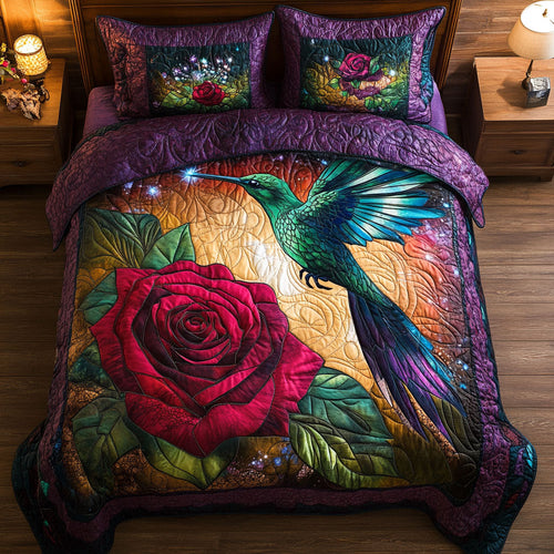 Hummingbird Red Rose WT0703127CL Duvet Cover Set
