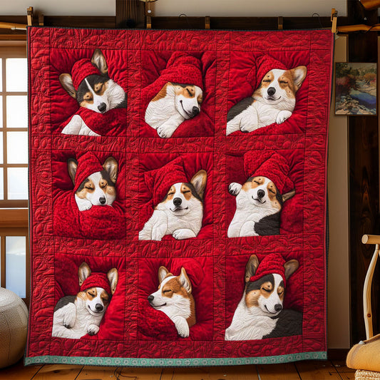 Sleeping Corgi WJ2809023CL Quilt