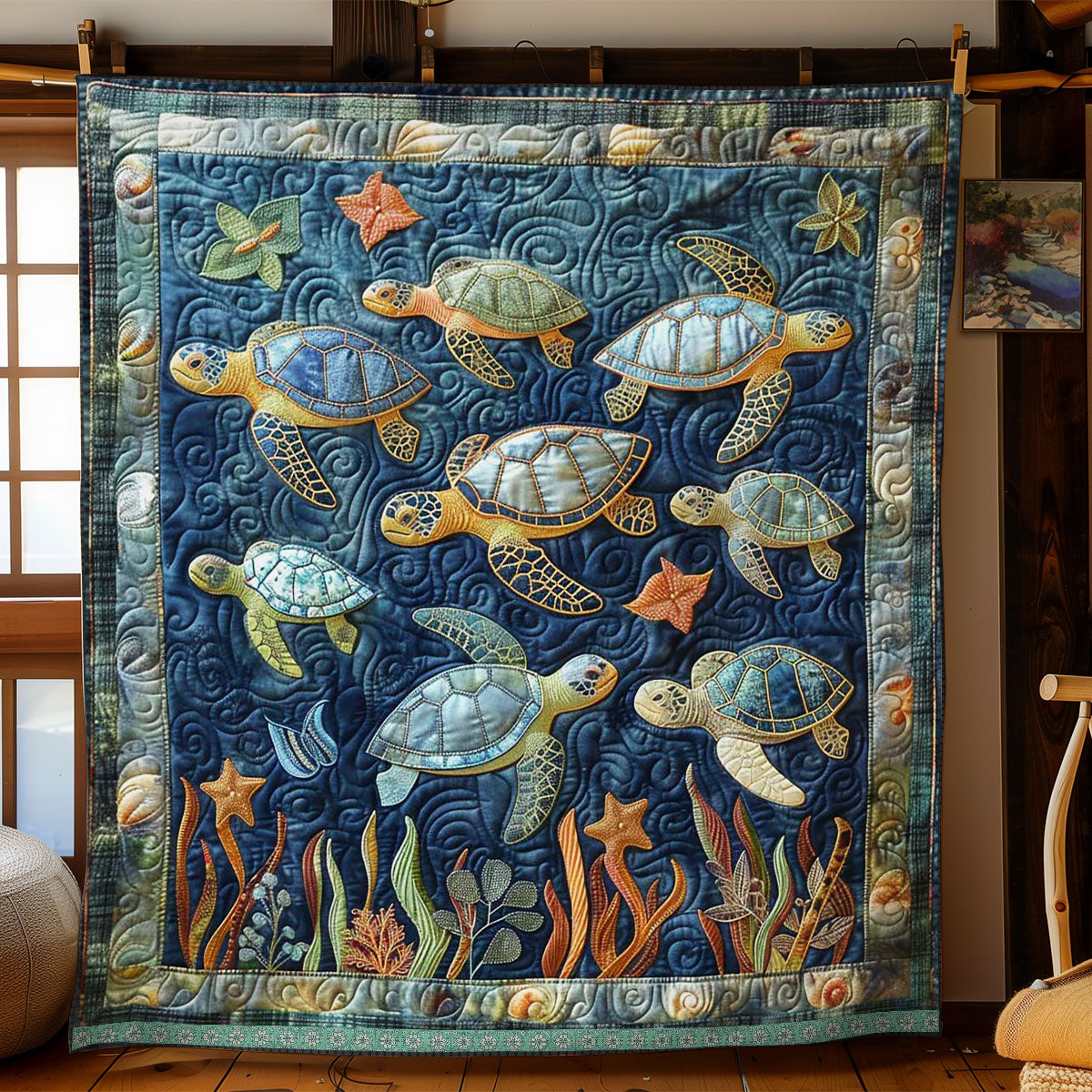 Sea Turtle WJ1209026CL Quilt