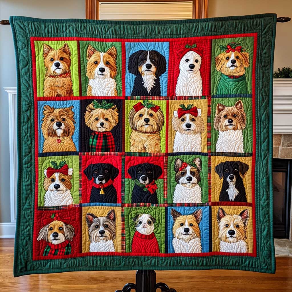 Dog Bow Delight WN0110024CL Quilt