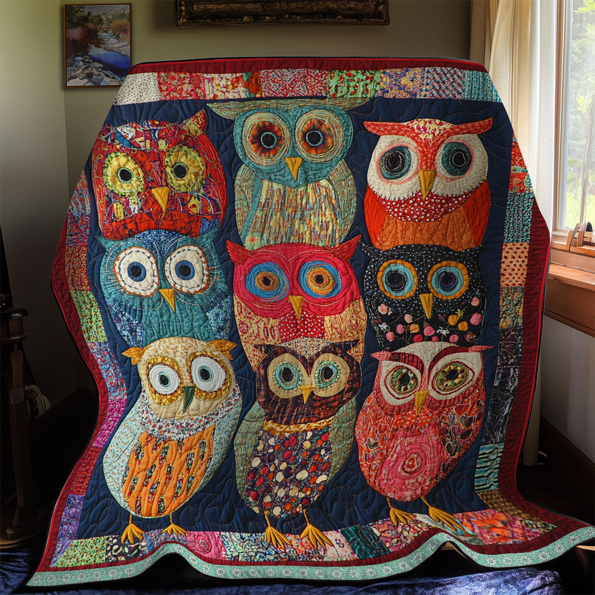 Owl Colorful  WX2112034CL Quilt