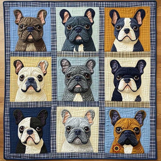 Modern Bulldog Patchwork WP0110029CL Quilt