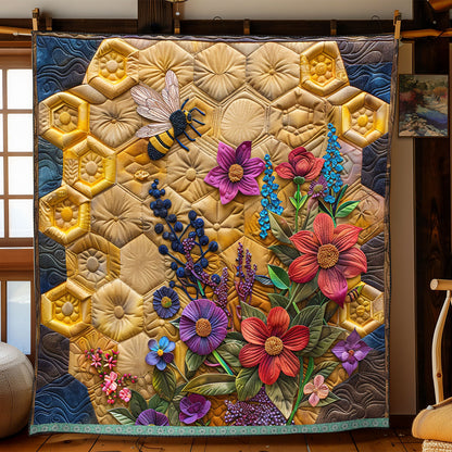 Floral Honey Bee WP0609022CL Quilt