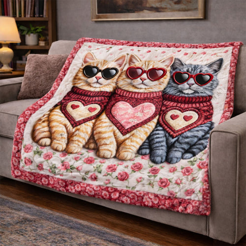 Love Trio Kitties KL2101006CL Faux Fur Throw Blanket