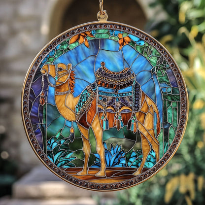 Camel In Flower WY1401006CL Suncatcher