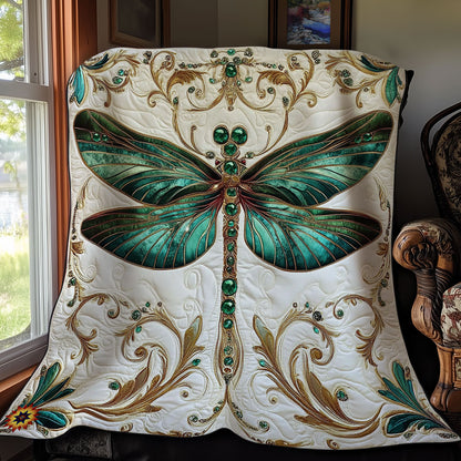 Royal Green Dragonfly WY0312049CL Quilt