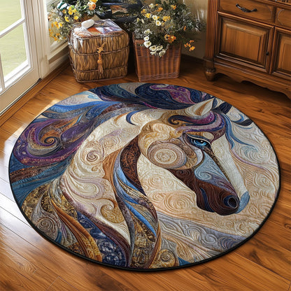 Artistic Horse WJ2003073CL Quilted Round Mat