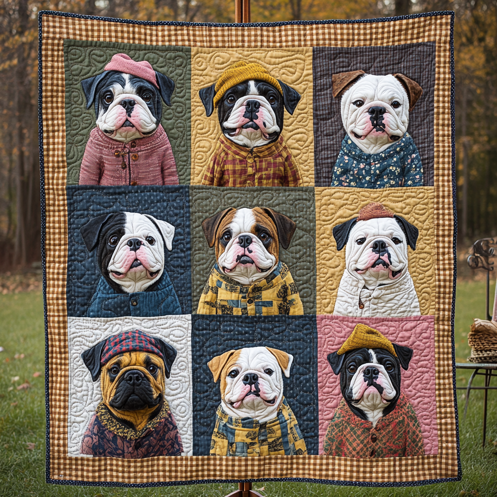 Chubby Bulldog WN2009049CL Quilt