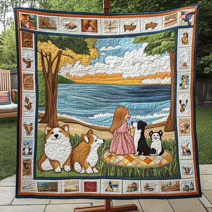 Dog Beach Day WN1010080CL Quilt