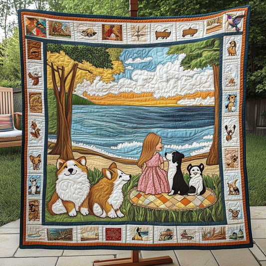 Dog Beach Day WN1010080CL Quilt