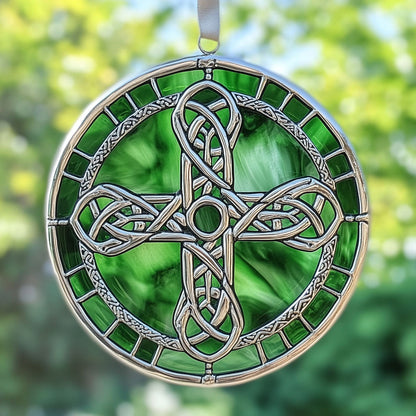 Irish WU0910036CL Stained Glass Suncatcher