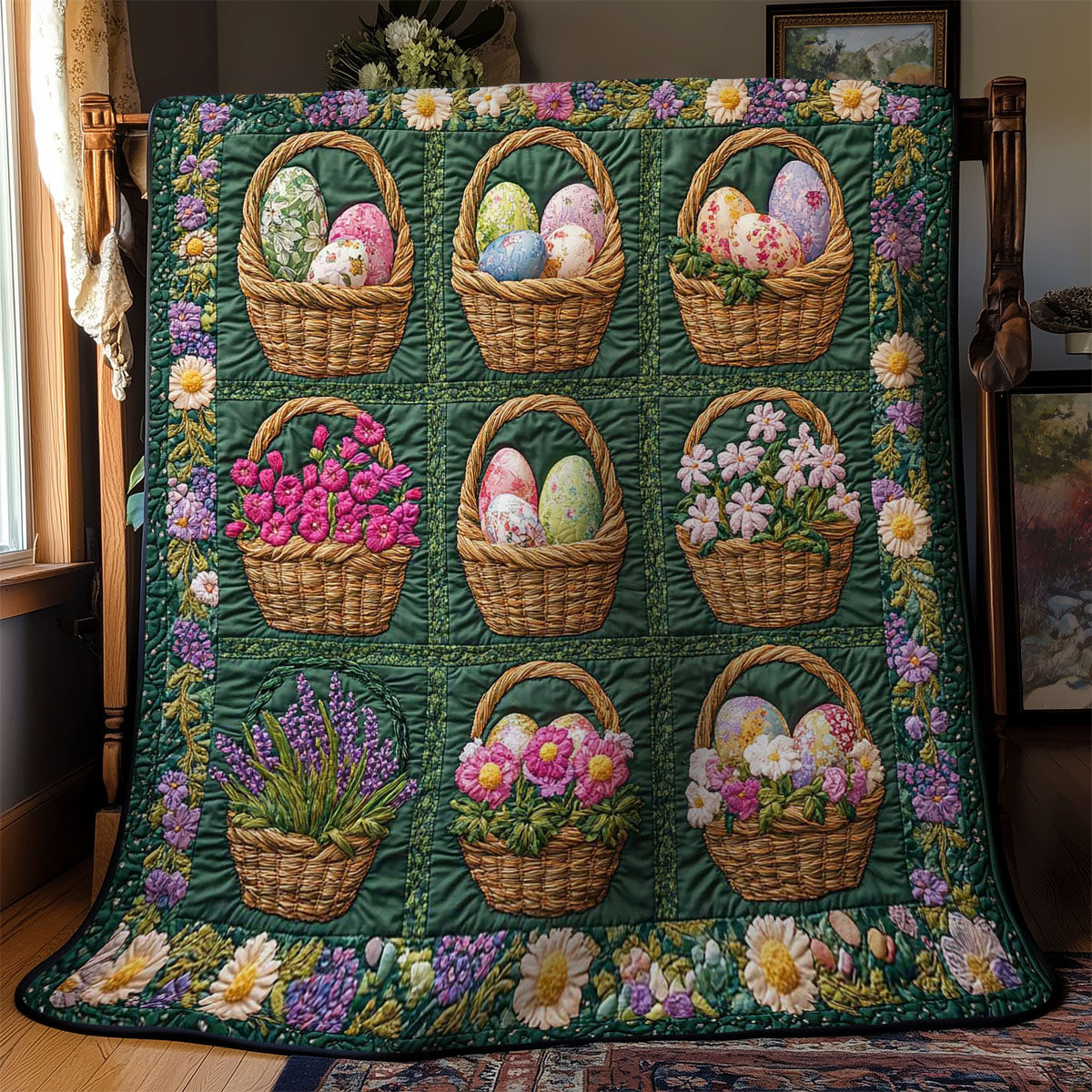 Easter Bloom Baskets WN1501009CL Quilt