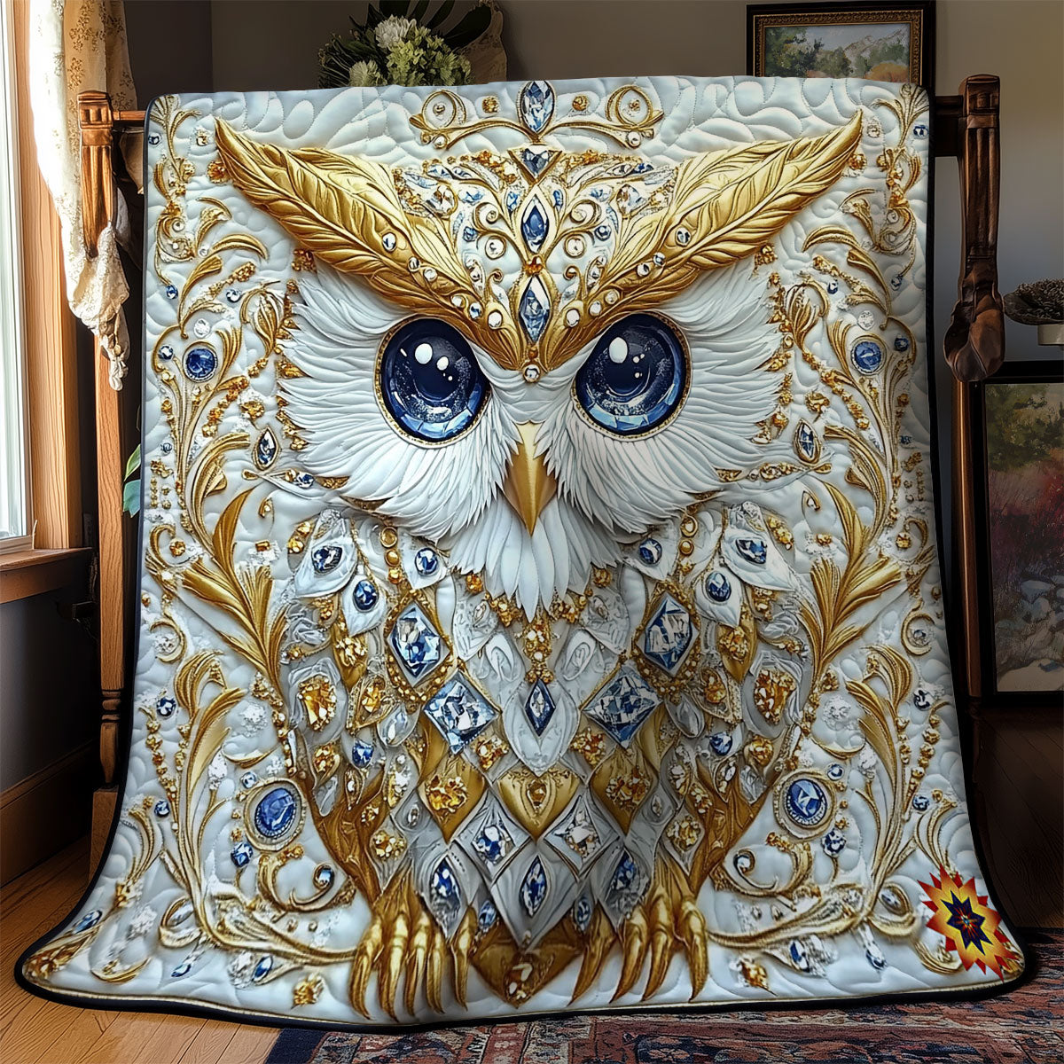 Gemstone White Owl WY2211018CL Quilt