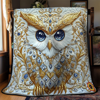 Gemstone White Owl WY2211018CL Quilt