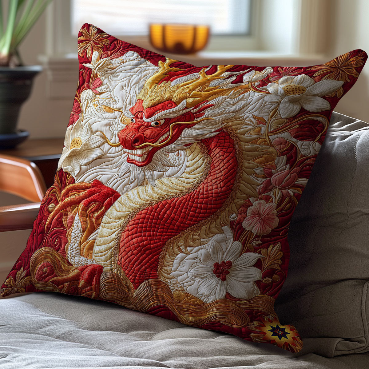 Red Dragon WY0612092CL Quilt Pillow Case