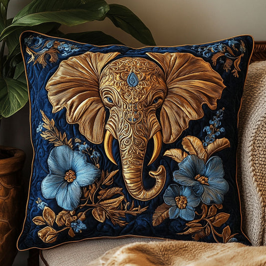 Floral Elephant CW0207021CL Quilt Pillow Case