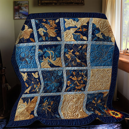 Gold And Navy Blue WY0712016CL Quilt