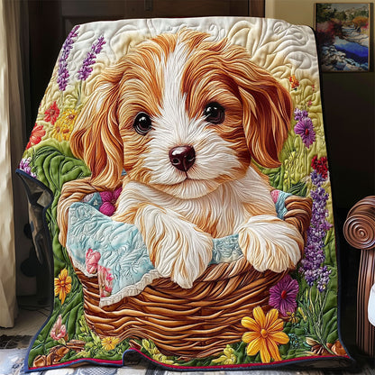 Basket Puppy WY0312035CL Quilt