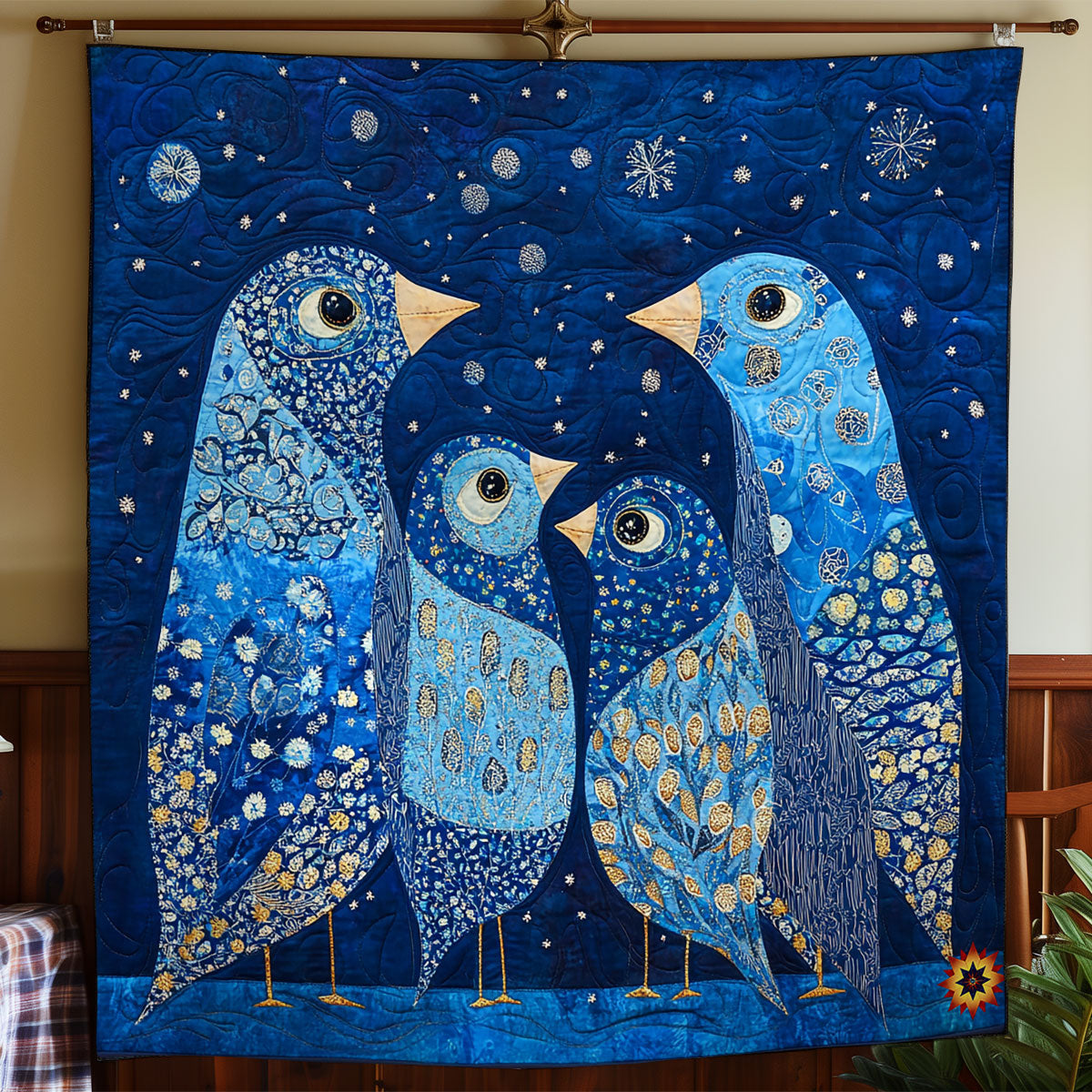 Blue Bird Family WY1811035CL Quilt