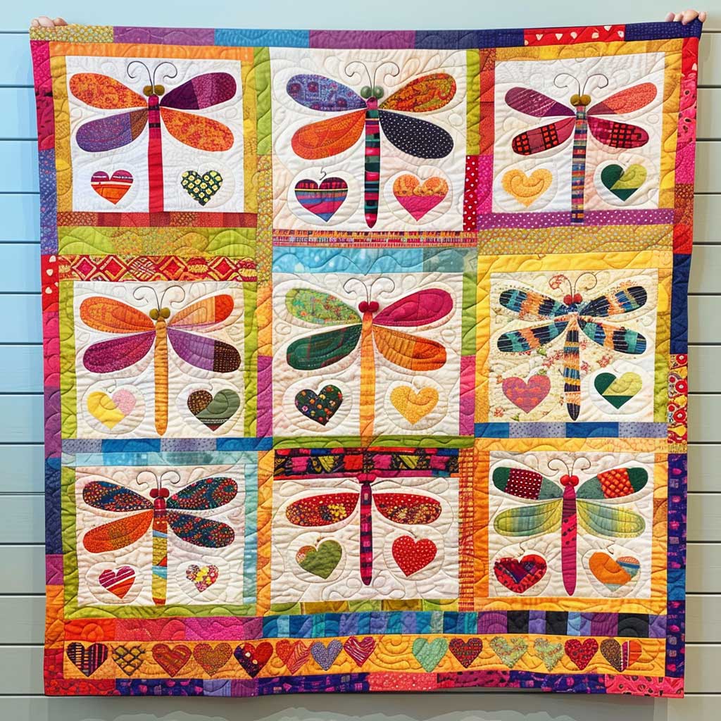 Patchwork Dragonflies WJ1309018CL Quilt