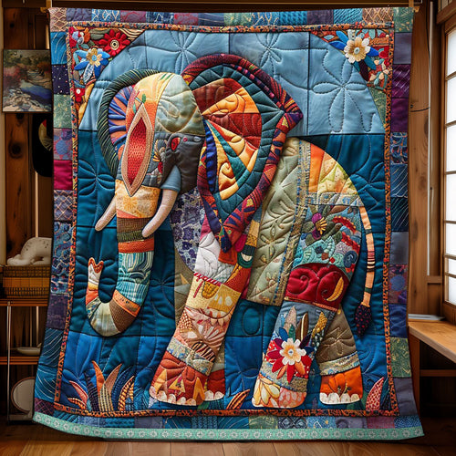 Puff Patchwork Elephant WP1009043CL Quilt