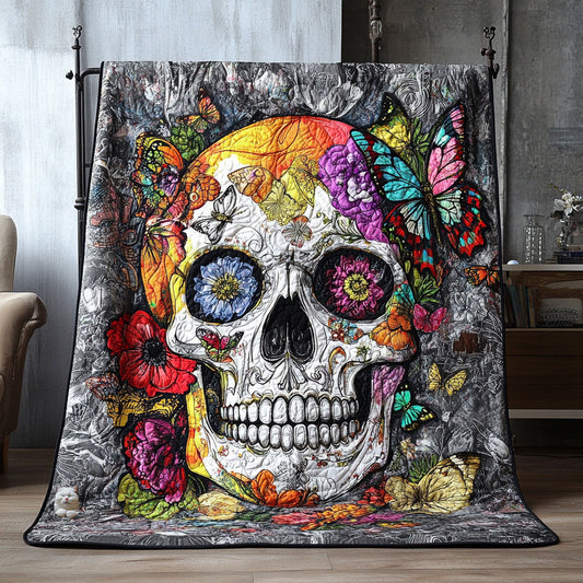 Flower Skull WU2610015CL Quilt