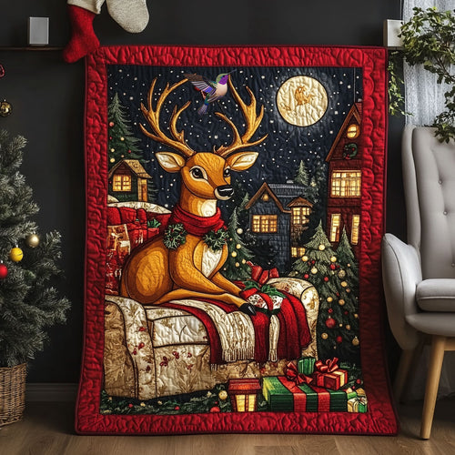 Deer Christmas Night WX2610011CL Quilt