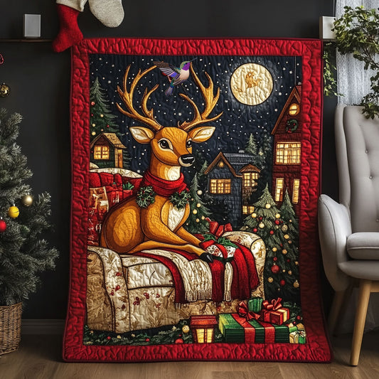 Deer Christmas Night WX2610011CL Quilt