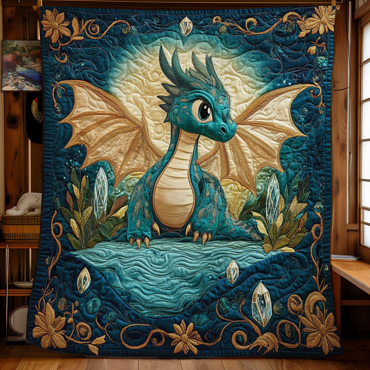 Mystic Dragon In Night WY0202034CL Quilt
