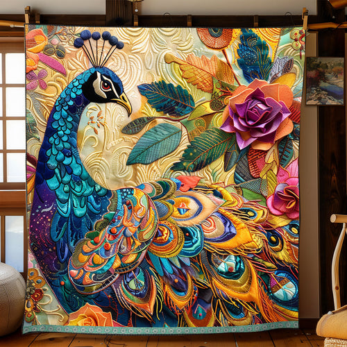 Peacock In Blooming WP0609035CL Quilt