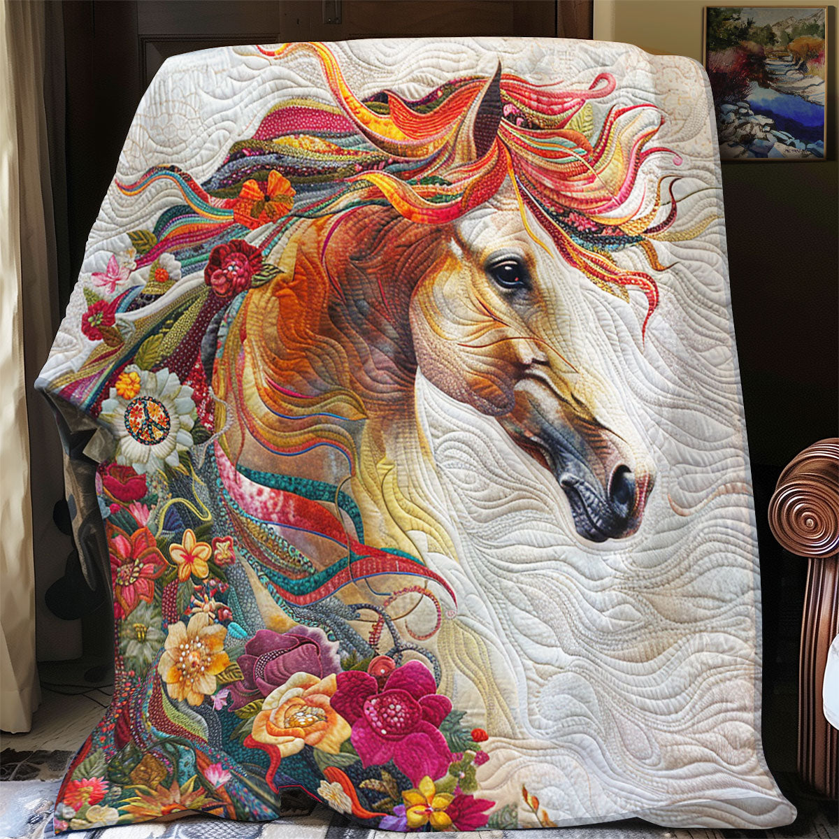 Flower Horse WJ0512020CL Quilt