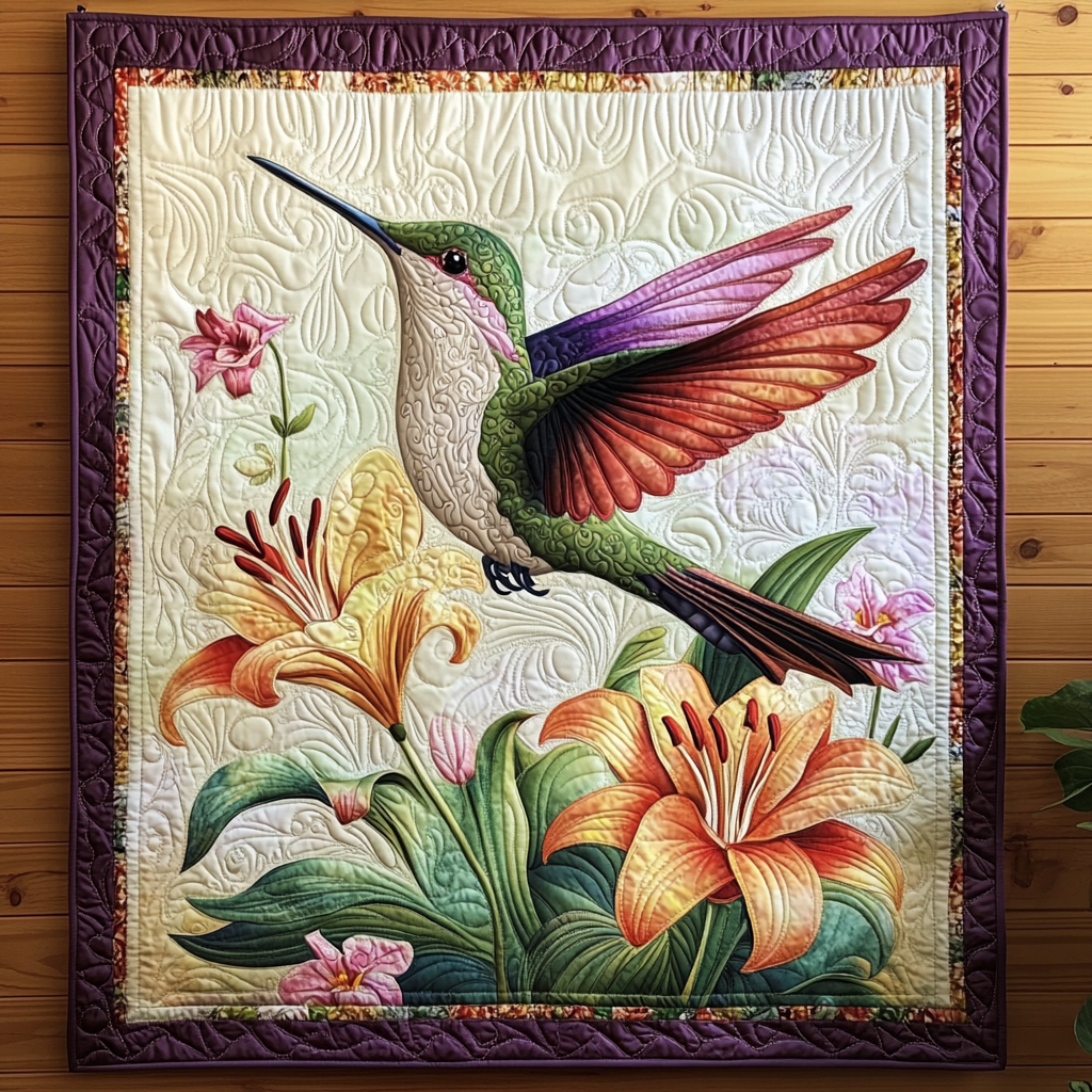 Hummingbird In Flight WG1501025CL Quilt
