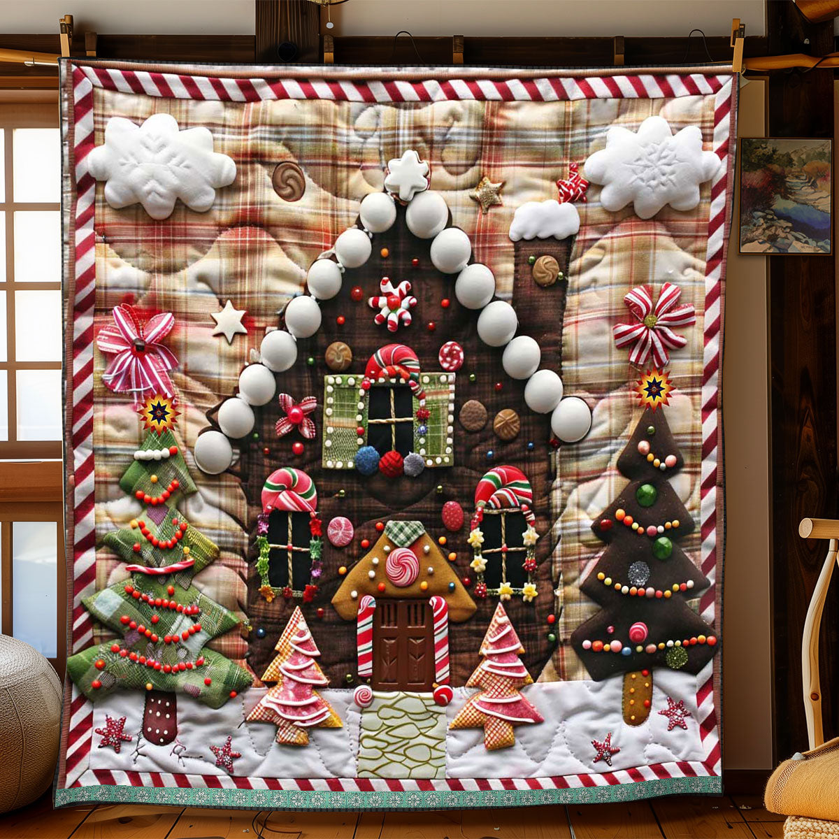 Sweet Gingerbread Christmas WP1810001CL Quilt