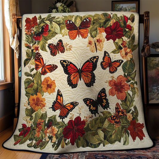 Butterfly And Flower WY1502021CL Quilt