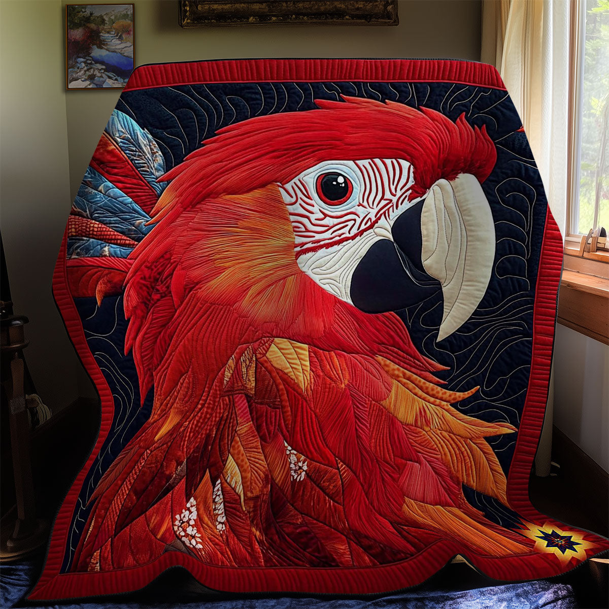 Red Parrot WY1012045CL Quilt