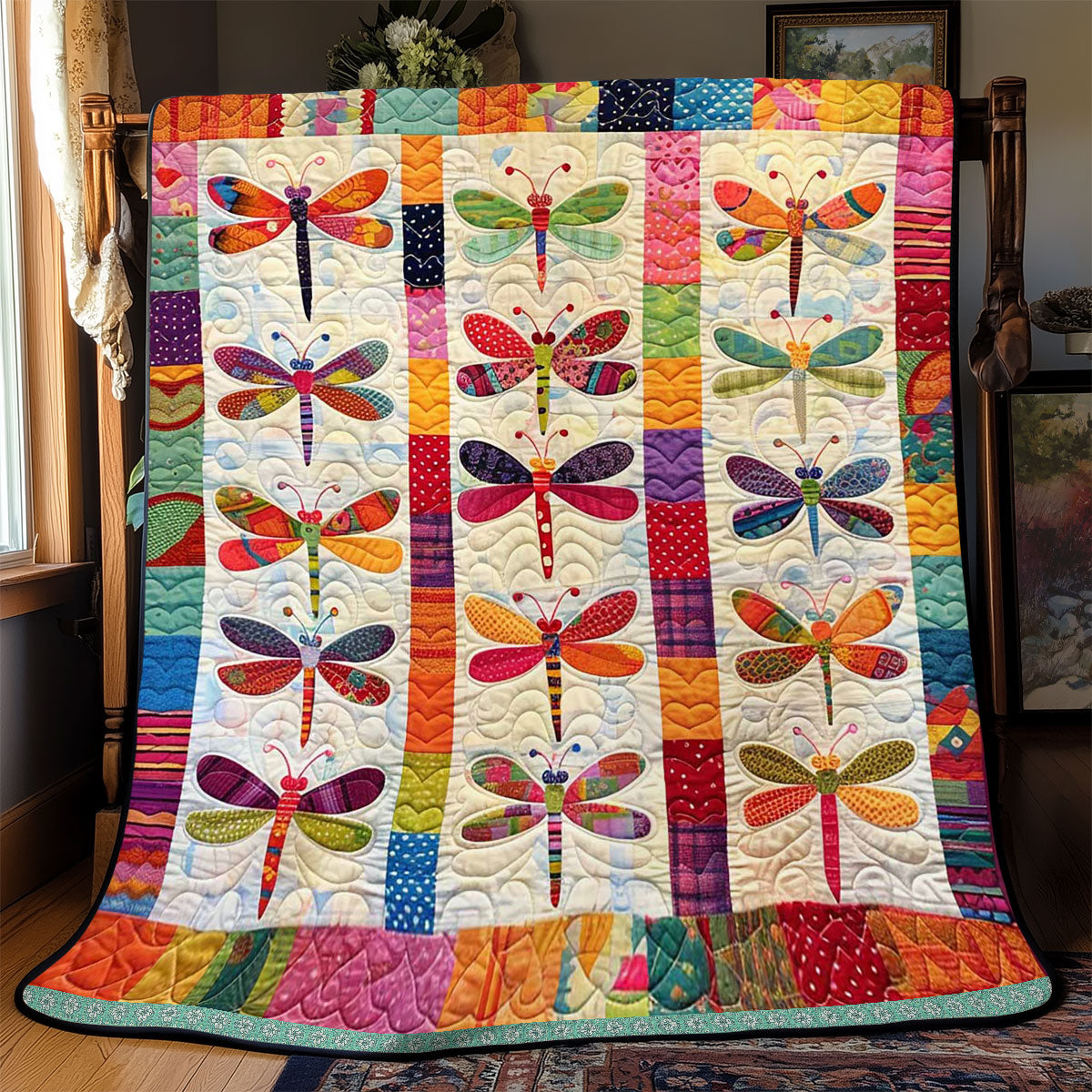 Patchwork Dragonflies WJ1209021CL Quilt