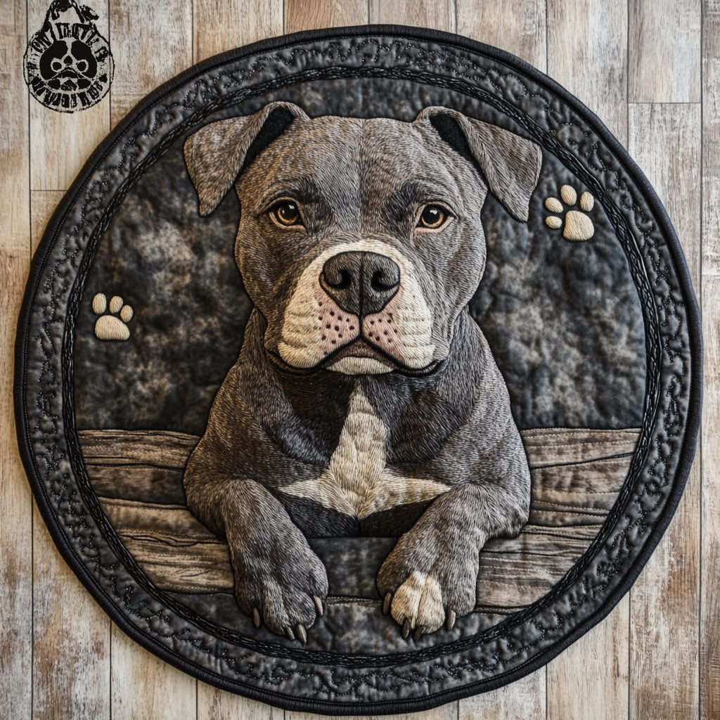 Charming Pitbull CP2304005CL Quilted Round Mat