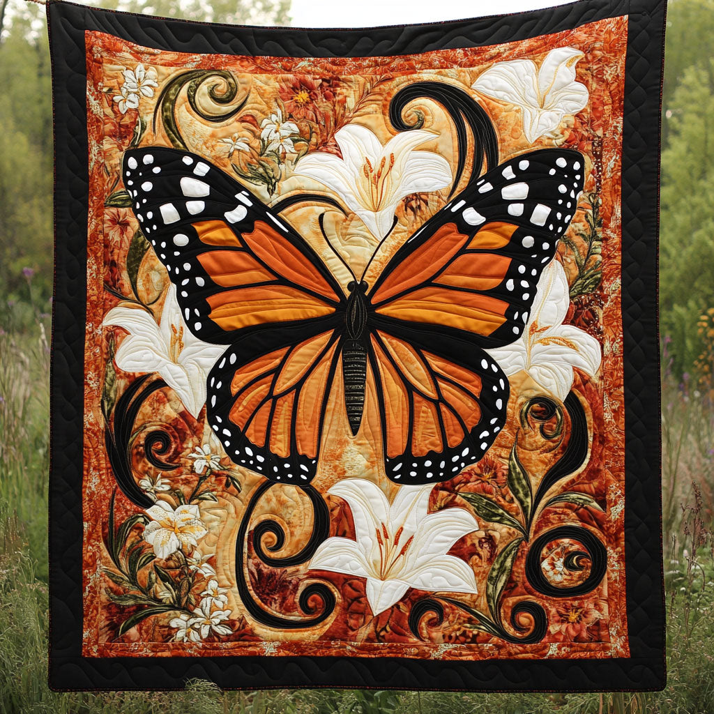 Monarch Butterfly Flower WT1701008CL Quilt