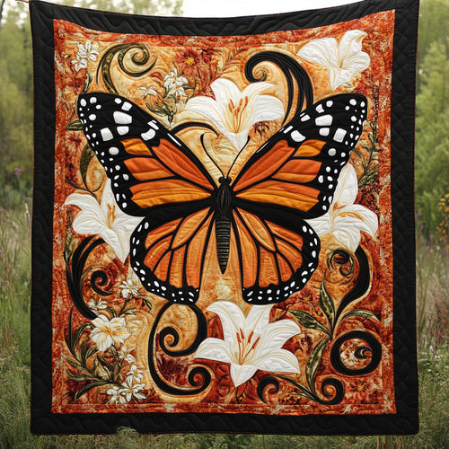 Monarch Butterfly Flower WT1701008CL Quilt
