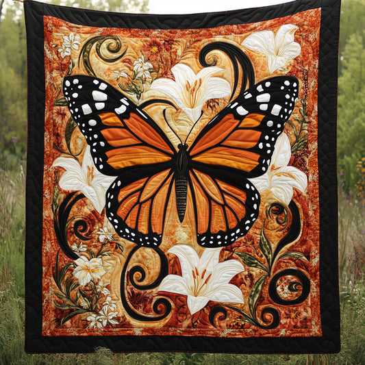 Monarch Butterfly Flower WT1701008CL Quilt