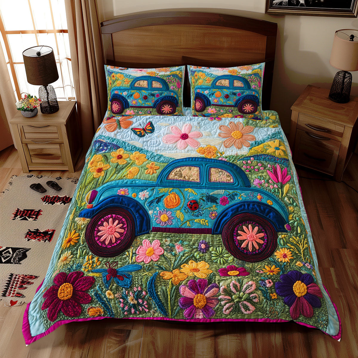 Floral Car WX2112062CL  Duvet Cover Set