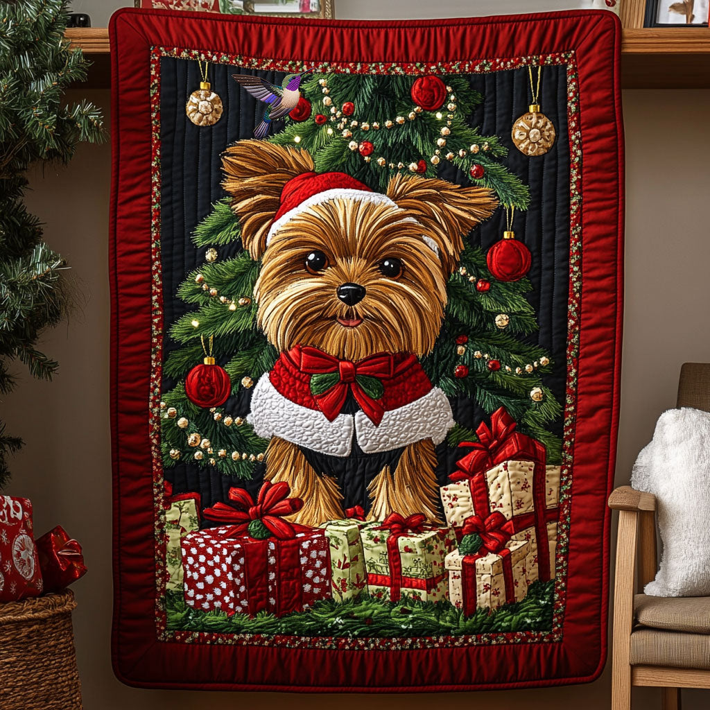 Yorkshire Terrier Christmas WX0110029CL Quilt